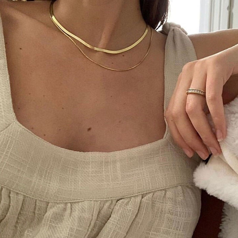 CLEO HERRINGBONE NECKLACE