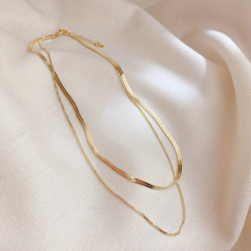 CLEO HERRINGBONE NECKLACE