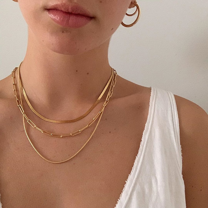 CLEO HERRINGBONE NECKLACE