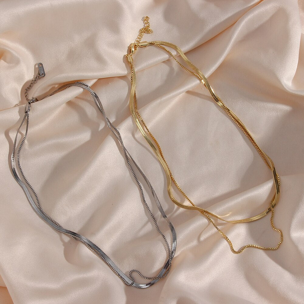 CLEO HERRINGBONE NECKLACE