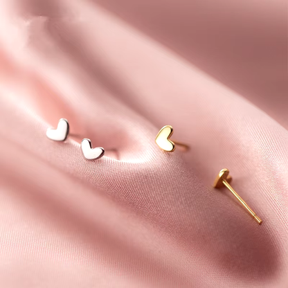 DAINTY HEART STUDS S925
