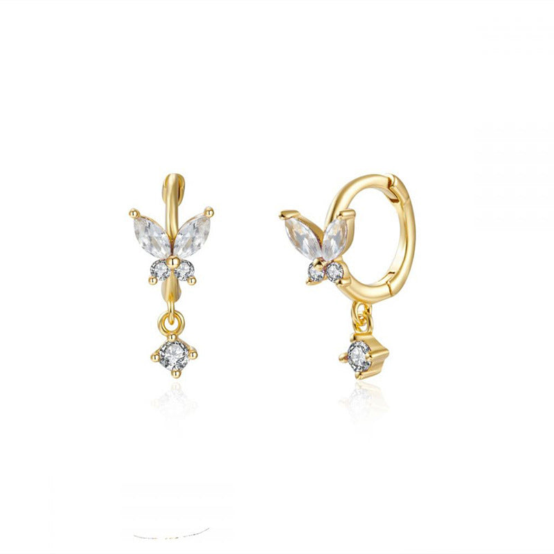 PAVE DROP STUDS S925