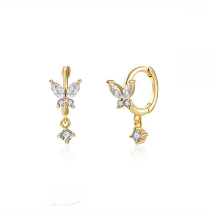 PAVE DROP STUDS S925
