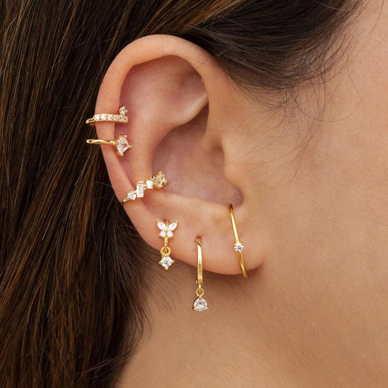 PAVE DROP STUDS S925