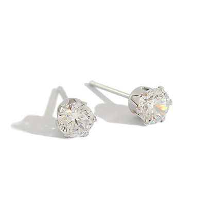 PAVE STUD EARRINGS S925
