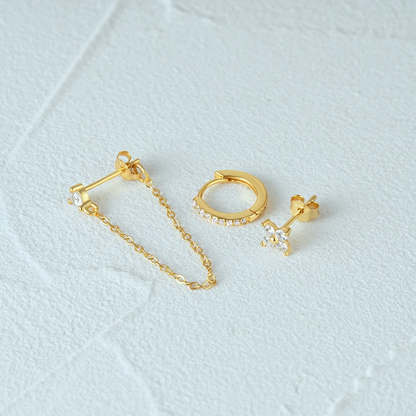 PARURE DE BOUCLES D'OREILLES JULIETTE S925