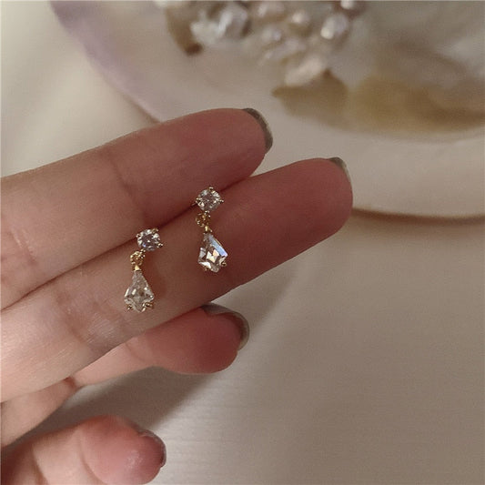TEARDROP PAVE EARRINGS S925