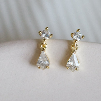 TEARDROP PAVE EARRINGS S925