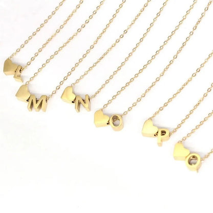 HEART INITIAL NECKLACE