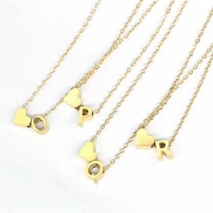 HEART INITIAL NECKLACE