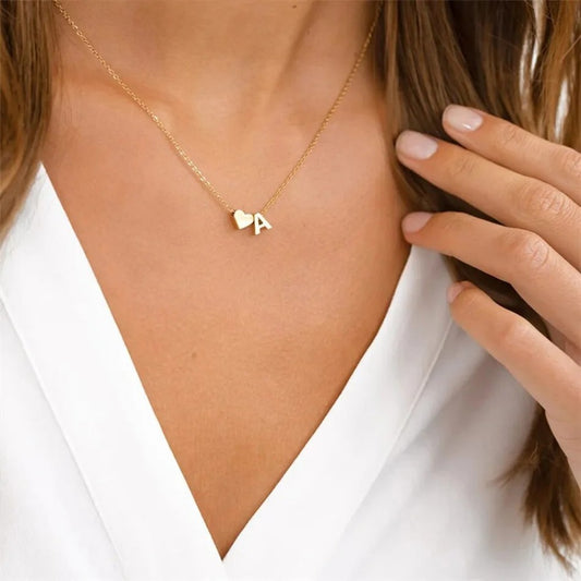HEART INITIAL NECKLACE