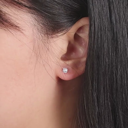 PAVE STUD EARRINGS S925